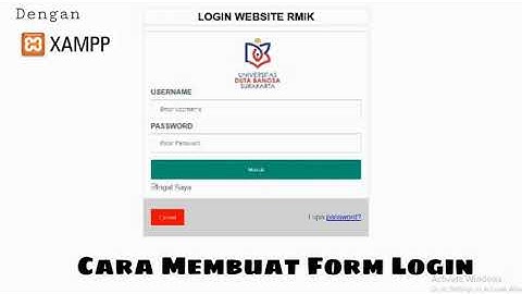Cara Membuat Database dan Mengkoneksikan ke Halaman Login Website
