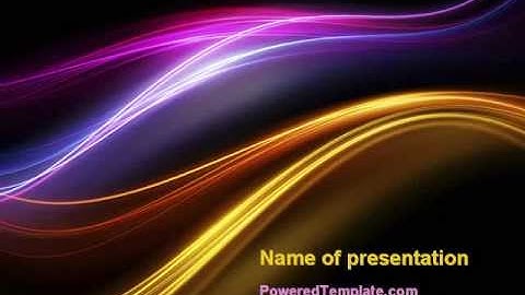 Abstract Neon Waves Compass PowerPoint Template by PoweredTemplate.com