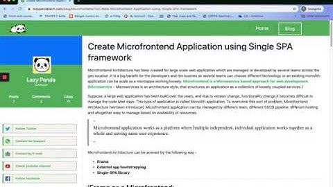 Create Micro frontend Application using Single SPA framework (Angular & React Js)