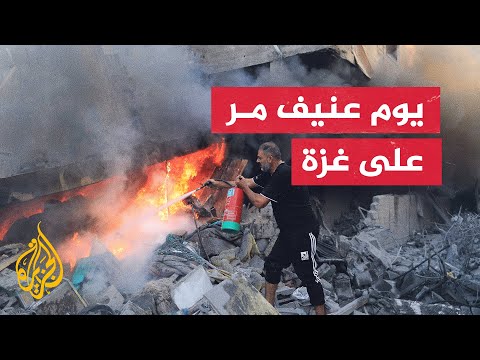 مراسلة الجزيرة: سلسلة من الغارات العنيفة على خان يونس في قطاع غزة