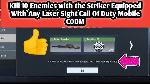 Kill 10 Enemies with the Striker Equipped With Any Laser Sight Call Of Duty Mobile CODM