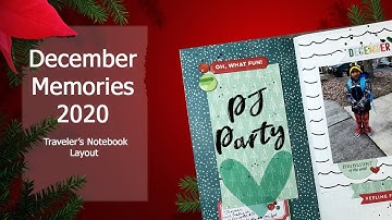 TN scrapbook process  /December Daily Memories 2020 /Travelers notebook Boy Layout / Cocoa Daisy