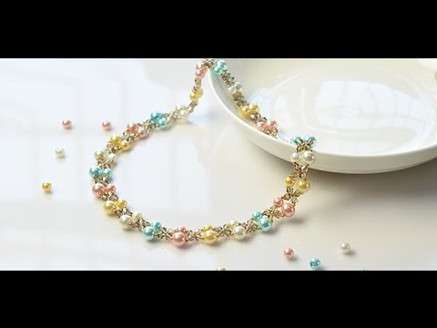 Pandahall Video Tutorial –How to Make a Simple Handmade Pearl Beaded Necklace with Seed Beads