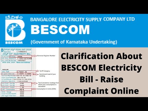 BESCOM BILL - Clarification About BESCOM Electricity Bill - Raise Complaint Online