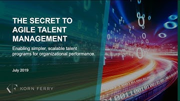 The Secret to Agile Talent Management - Webinar Recording