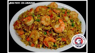 Como hacer Arroz frito chino con camarones  Comida China