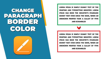 How to change color of paragraph border in apple pages iCloud