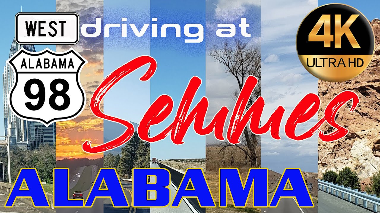 [4K] Driving at West HWY 98 SEMMES ALABAMA, U.S.