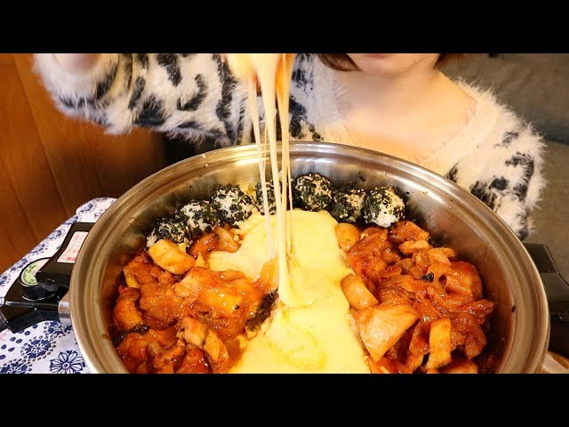 ASMR☆咀嚼音 チーズタッカルビを食べる！ eatingsound