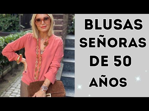 40 BLUSAS PARA SEÑORAS DE 50 AÑOS / MODELOS DE BLUSAS ELEGANTES DE MODA  PARA DAMAS DE 50 