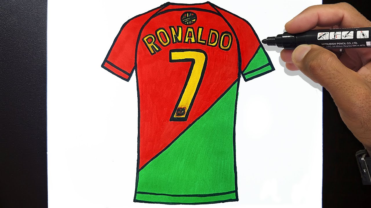 Como Desenhar CRISTIANO RONALDO Portugal Camisa 7 - CR7 - YouTube