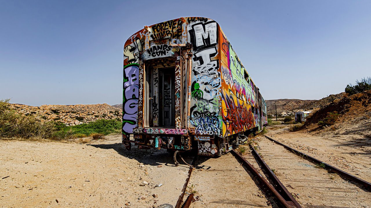 Abandoned Chicago Metra Train in the Desert. YouTube