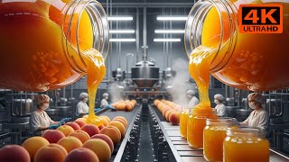 Inside A Modern Peaches Jam Factory Full Production Process