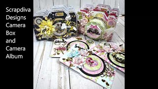 Scrapdiva Designs -Camera Box and Camera Bee Themed Mini Album.