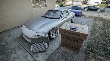 MY NEW GREDDY V MOUNT KIT FOR THE RX7!!