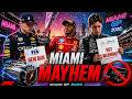Max Verstappen reacts to "NEW BAN" at Miami GP while George Russell receives a HOT WARNING!
