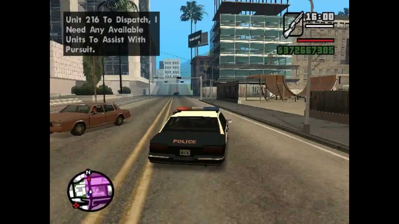 GTA San Andreas PC Police Pursuit Mod(Cleo) YouTube