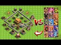 Max town hall 3 vs every super troops challenge  clash of clans