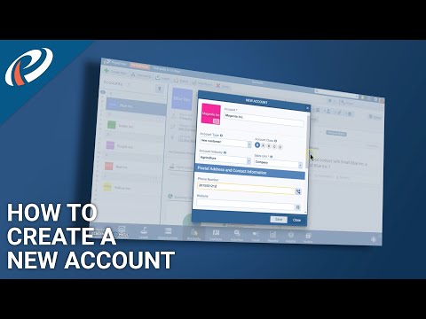 How to Create a New Account in Pipeliner CRM Web Portal