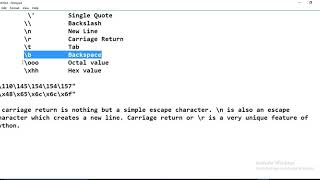 #EscapeCharacter #backslash String in Python : Part-5