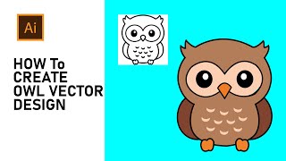 How to create owl vector in Illustrator  #video #illustrator