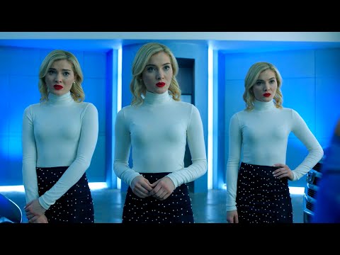 Skyler Samuels Sexy Blonde in White Sheer Spandex Top with Clone Sisters The Gifted 1080P HD  @CelebritySpandexHD