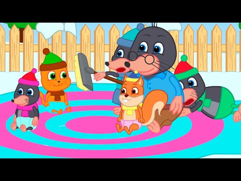 Benny Mole en Español - Curling Familiar Dibujos Animados Para Niños