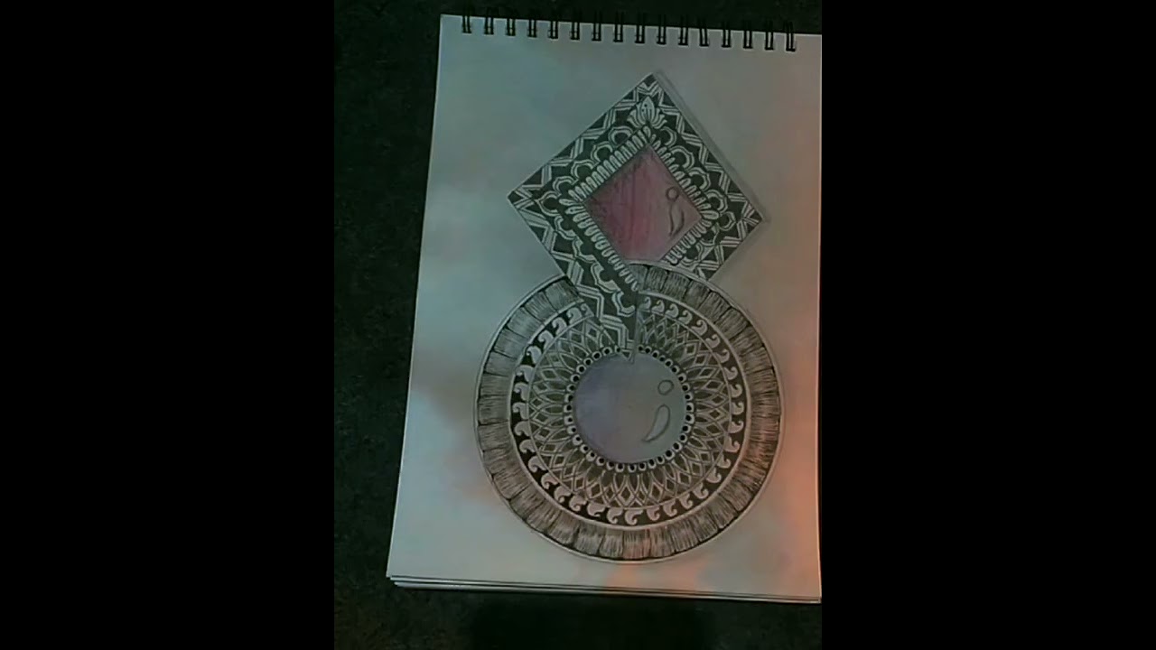 3d mandala art🌸🎨