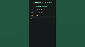 JavaScript Shorts · JavaScript Arrays · Comparing Two Arrays