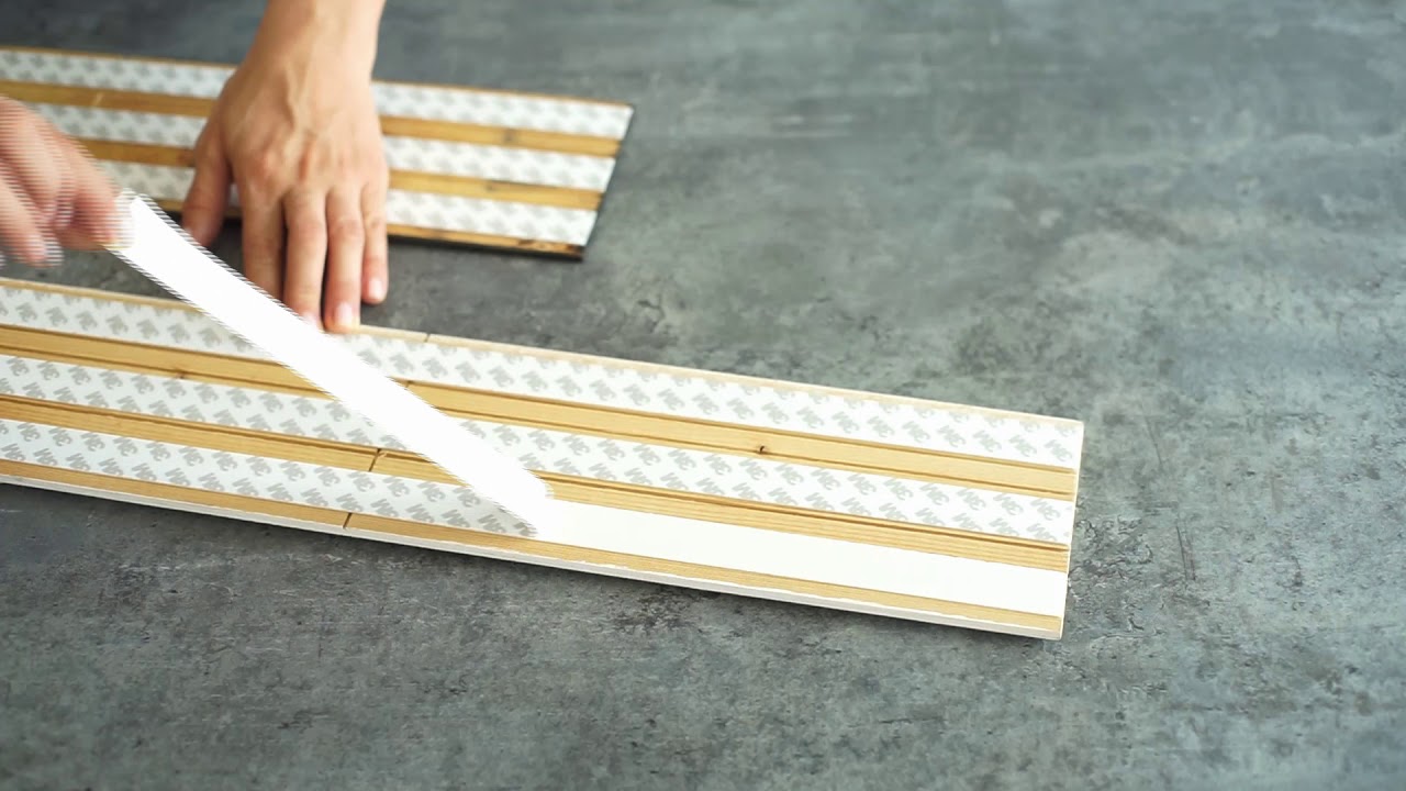 WoodyWalls How to Install Peel and Stick Wood Planks in 2 Steps YouTube