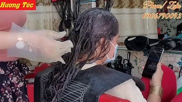 Xử lý tóc nhuộm Đen chuyển sang màu Nâu không cần tẩy - tại Hương tóc