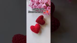 Turn your crochet hearts into CHERRIES! 🍒✨ #crochet