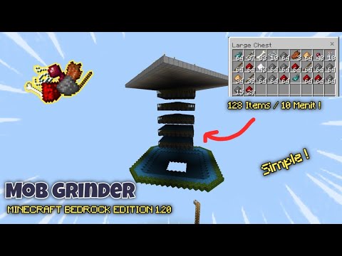 CARA MEMBUAT MOB GRINDER ! | MCPE 1.20 ! - YouTube