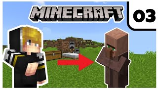 Minecraft lets play episode 3 || snowball farm || farmland and I brought the villager to my base