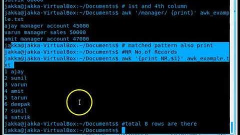 Unix AWK command part 1   7