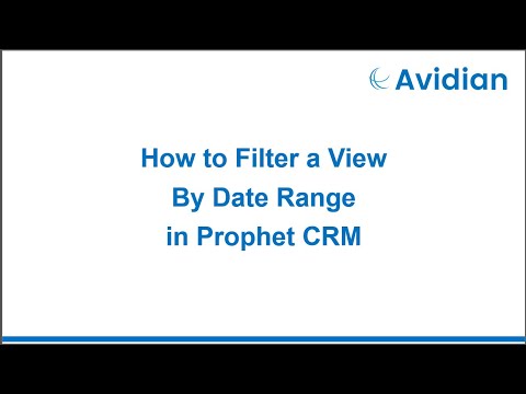 How to Filter a View By Date Range