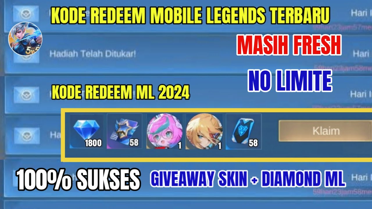 BURUAN REDEEM! 2 KODE REDEEM ML TERBARU KODE REDEEM MOBILE LEGENDS HARI ...