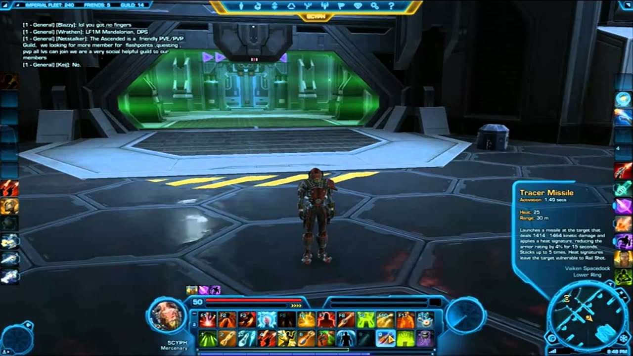 Swtor Bh Mercenary Level 50 Rotation Arsenalupdated Youtube