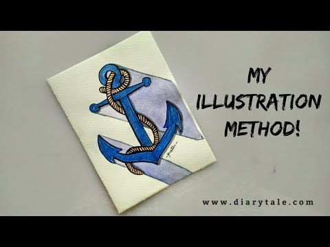 How to draw an anchor | Lets draw something | Diarytale