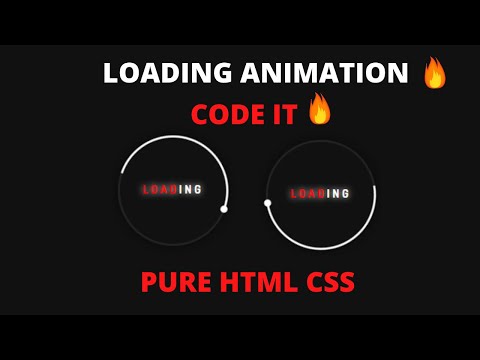 Loading ring animation PURE HTML CSS