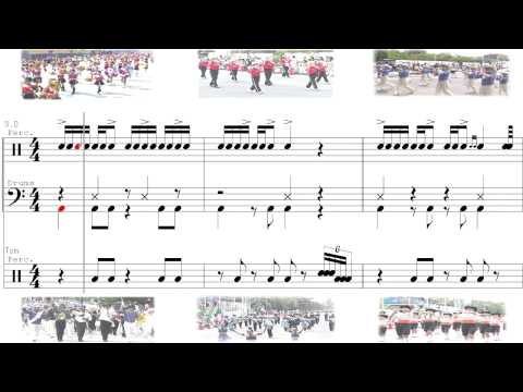 ドラムマーチメドレー　鼓笛 小学5年生専用 テンポ95