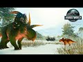 Making a Jeep Tour through a Winter Dinosaur Park