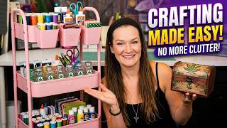 My Studio Was a Mess! Fixing It with This Rolling Cart with Nicola!