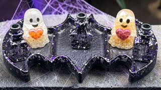 #555 Halloween Makes using Glitter and Crackle Effect in Epoxy Resin