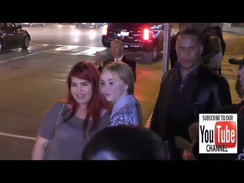 Sabrina Carpenter talks about seeing Bruno Mars outside the Jingle Ball at Staples Center in Los Ang
