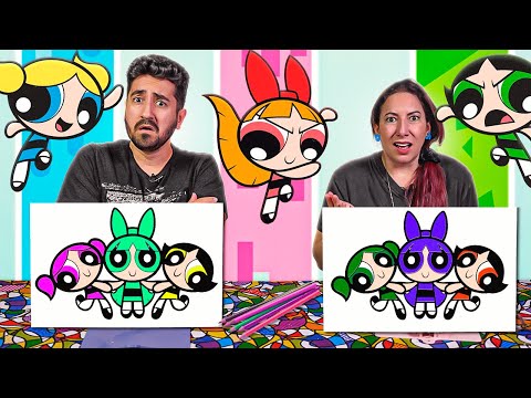 COLORINDO COM 3 CORES DESENHOS DAS MENINAS SUPER PODEROSAS | Gabriel e Shirley 2.0