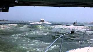 Going out the Indian River Inlet to the ocean (Delaware)