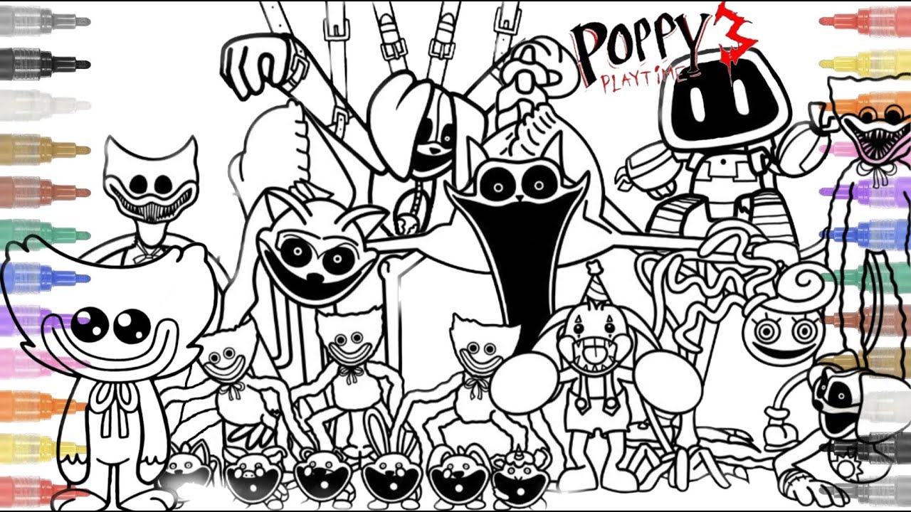 Poppy Playtime Chapter 3 New Coloring Pages / How to Color All Monsters ...