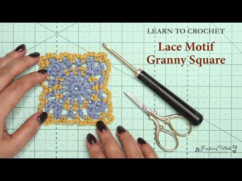 The lace motif granny square crochet tutorial | Elegant & easy lacy crochet pattern video thumbnail