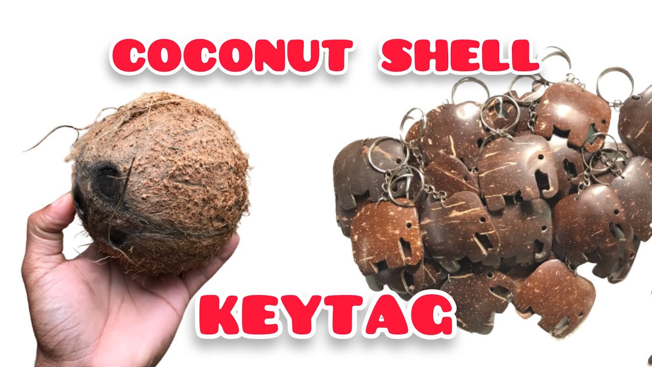 Haw to Make a Coconut Shell Keytag | DIY 